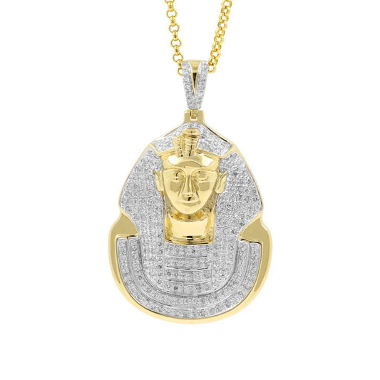 ICED OUT EGYPTIAN PHAROAH CUSTOM HIP HOP PENDANT