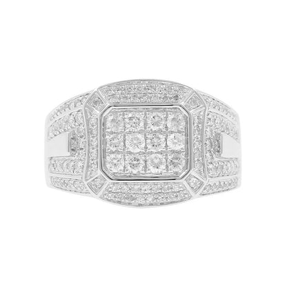 VVS ICED OUT BLING MOISSANITE DIAMOND BLING RING FOR MEN IN GOLD PLATED