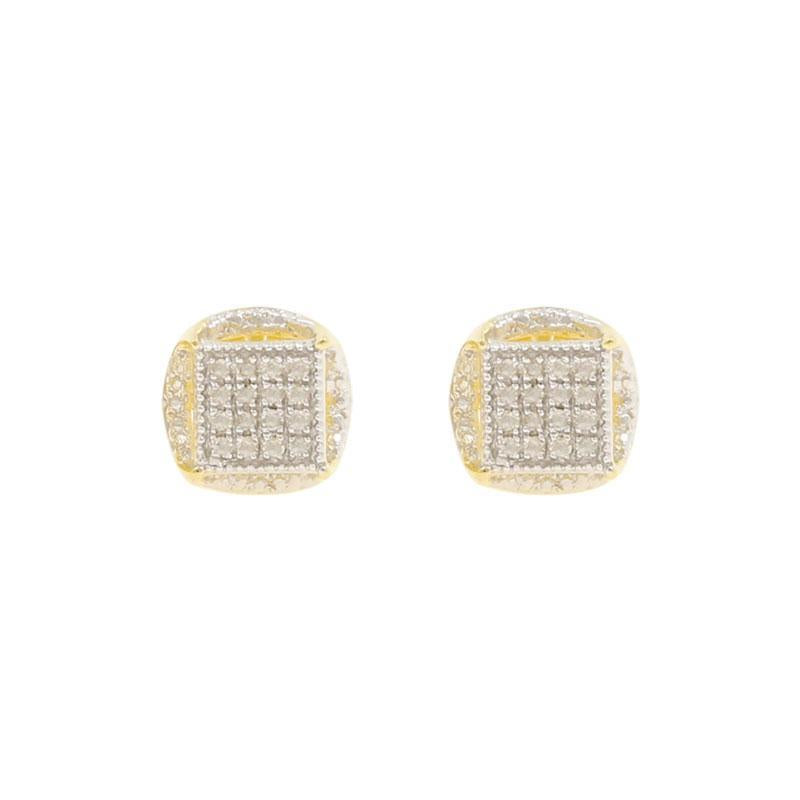 1/10CT GOLD PLATED MOISSANITE DIAMOND EARRINGS