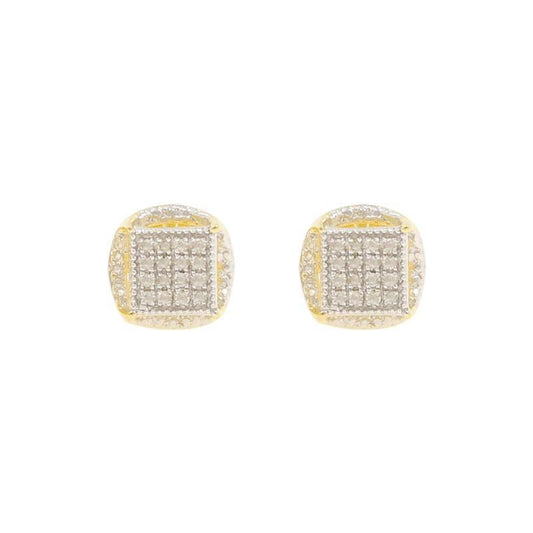 1/10CT GOLD PLATED MOISSANITE DIAMOND EARRINGS