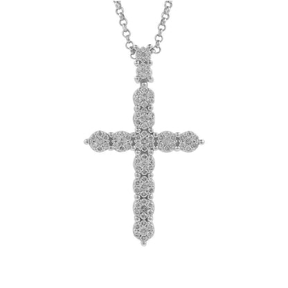 1CTW VVS MOISSANITE DIAMONDS ICED OUT HIP HOP CROSS PENDANT