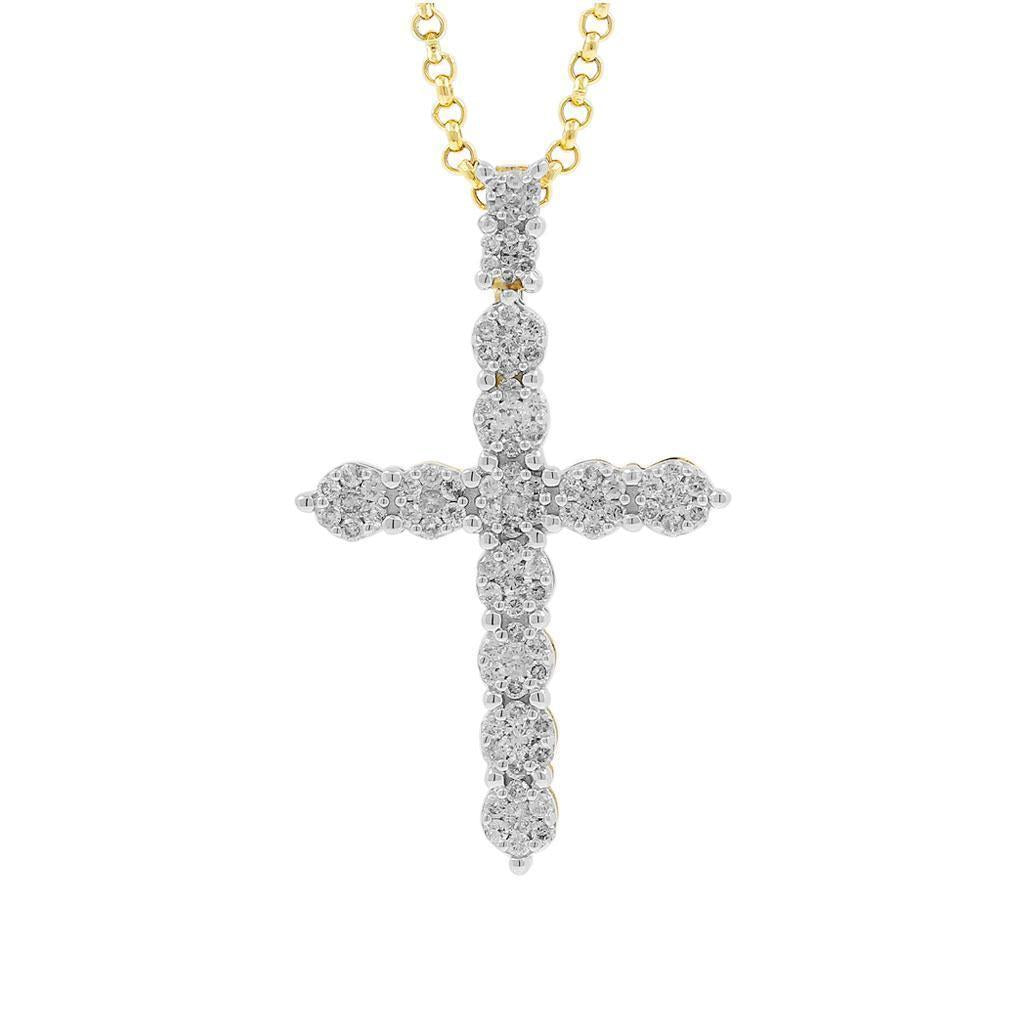 1CTW VVS MOISSANITE DIAMONDS ICED OUT HIP HOP CROSS PENDANT