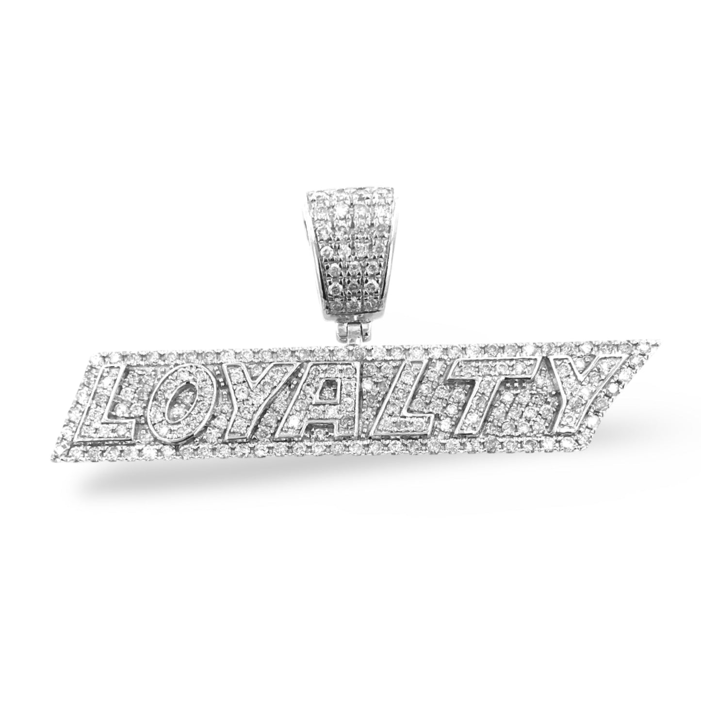 LOYALTY ICED OUT MOISSANITE DIAMONDS CUSTOM HIP HOP PENDANT