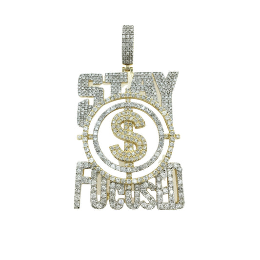 4 1/2CTW STAY FOCUSED Moissanite Hip Hop Pendant