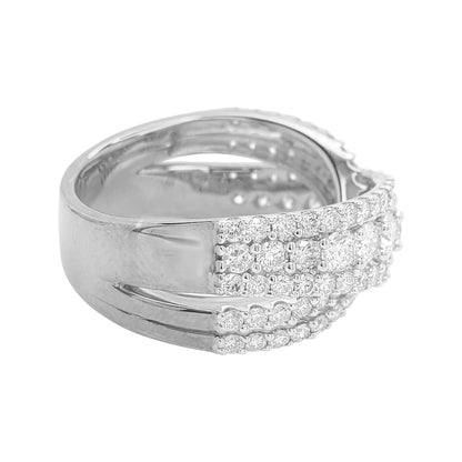 2 1/5CTW Iced Out Bridal Ring with F/VVS Real Moissanite Cluster Ring in 925 Sterling Silver