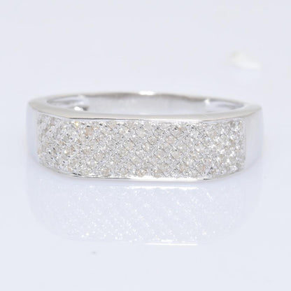 VVS ICED OUT MOISSANITE DIAMOND BAND RING FOR MEN IN GOLD PLATED